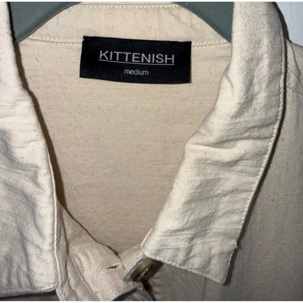 Kittenish Women's Beige Utility Romper Belted Button Front Sleeveless Size M 188 - Picture 7 of 13